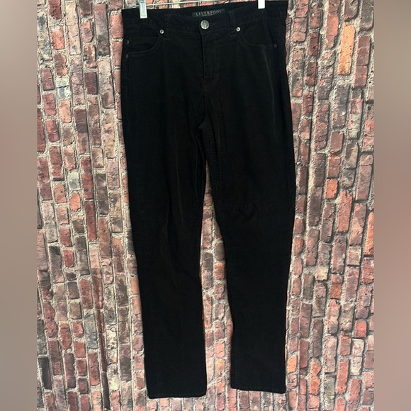 Liverpool Jeans Conoany John Lennon Black Corduroy women’s Pants Size 30/10 - Picture 1 of 12